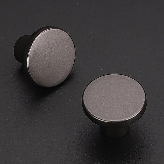 Ravinte 30 Pack Cabinet Knobs Pearl Grey Kitchen Cabinet Knobs Round Dresser Drawer Pulls Closet Door Pulls 1-1/5 Inch