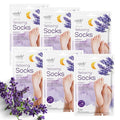 Epielle Relaxing Foot Mask 6 Pairs, Soften and Restore with Melatonin & Lavender Extract, Deep Moisturizing Socks for Dry, Cracked Feet, Self Care Gifts for Women, Spa Kit, Stocking Stuffers