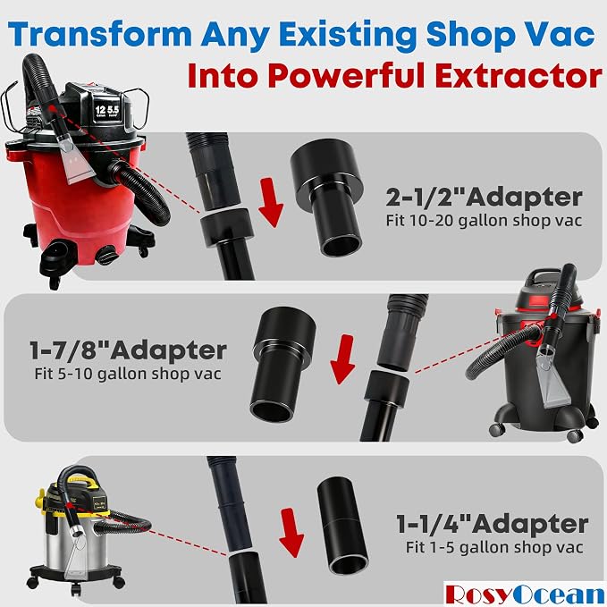 Universal Compatible with All Shop Vacs Extractor Attachment with 2-1/2" & - Image 2