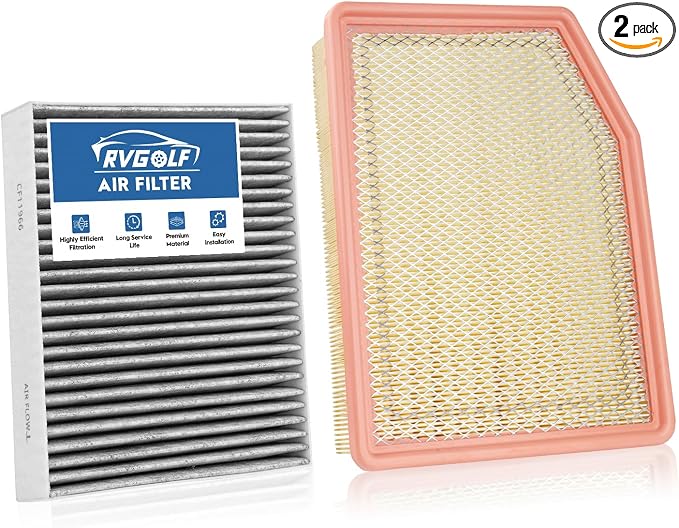 Engine+Cabin Air Filters Fit for 2019-2026 Silverado 1500＆Sierra 1500, by RVgolf