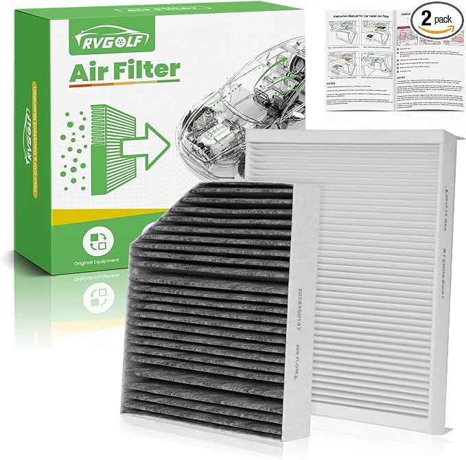 2PCS Cabin Air Filters Fit for 2015-2023 Mercedes C300, 2016-2022 GLC300 by RVgolf