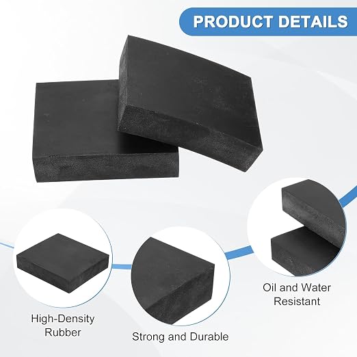 M METERXITY 4-Pack Rubber Anti Vibration Pads 3.9" Non-Slip Square Vibration - Image 2