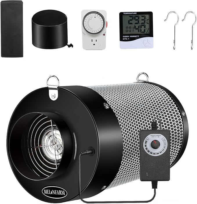 MELONFARM 4 inch Air Carbon Filter Smelliness Control by MELONFARM