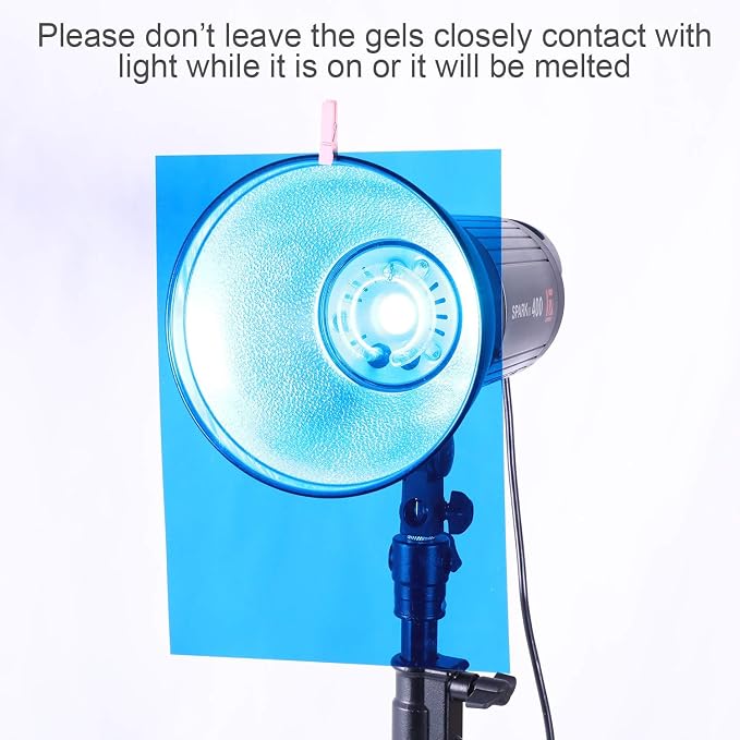 40 Pack Gel Light Filter Color Correction Colored Overlays Transparent Color - Image 5