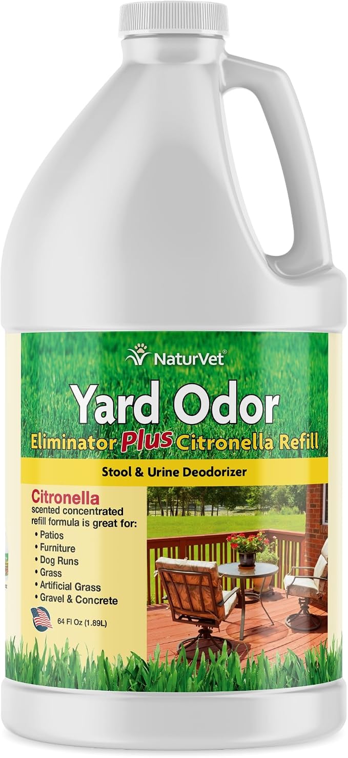 NaturVet – Yard Odor Eliminator Plus Citronella Spray – Eliminate Stool and by NaturVet