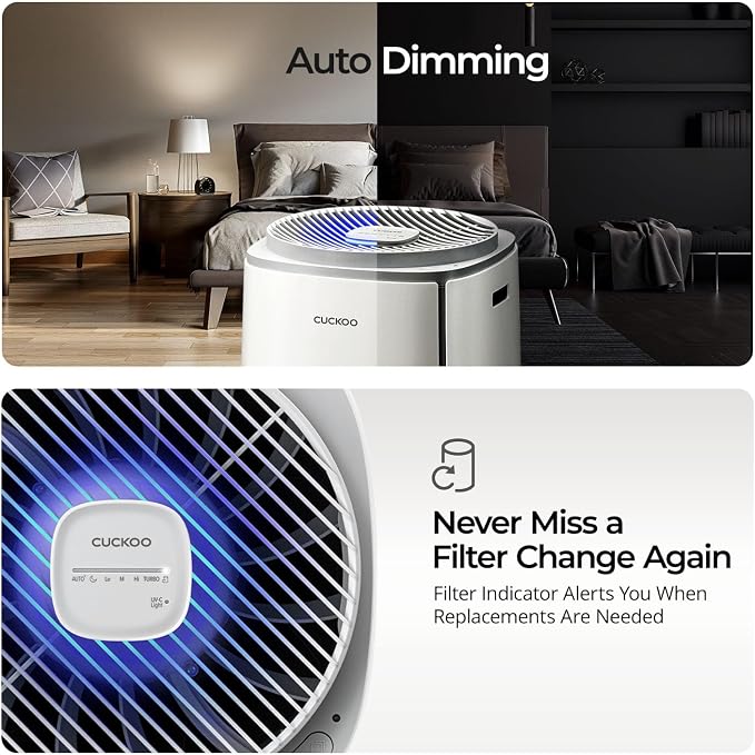 CUCKOO True HEPA Air Purifier for Large Room Up to 2, 256 sq. ft., Advanced - Image 7