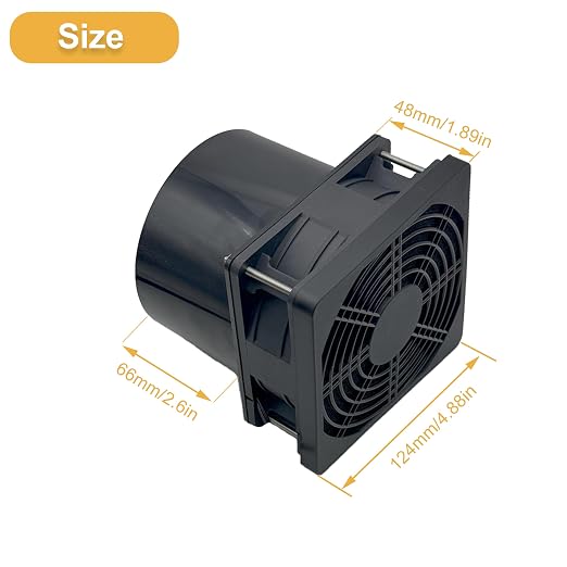 120mm Solder Fume Extractor Exhaust Fan, AC 100V-240V Variable Speed Dual Ball - Image 4