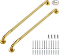 Grab Bars for Shower, 2 Pack 32-Inch Anti Slip Shower Handles for Elderly, Safety Shower Grab Bar, Stainless Steel Handicap Grab Bars for Bathroom,Toilet (Gold, 1" Diameter)