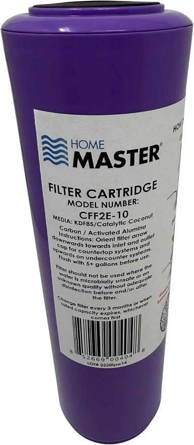 Home Master CFF2E-10 Jr Elite Replacement Fluoride Filter, Fits standard 10” by HomeMaster