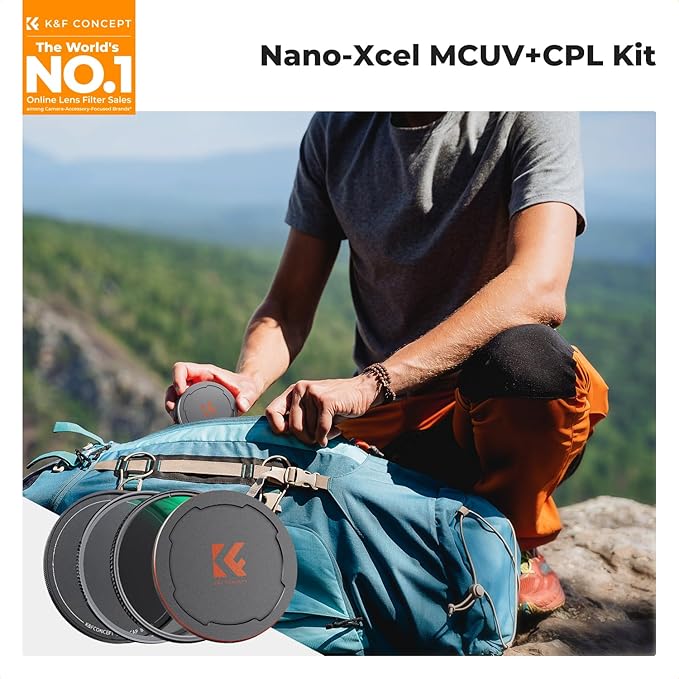 K&F CONCEPT 58mm Circular Polarizers Filter & MC UV Protection Filter Kit - Image 2