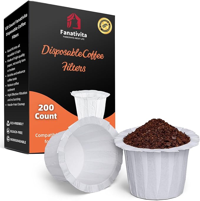 200 Count Fanativita K Cup Coffee Filters Disposable by Fanativita