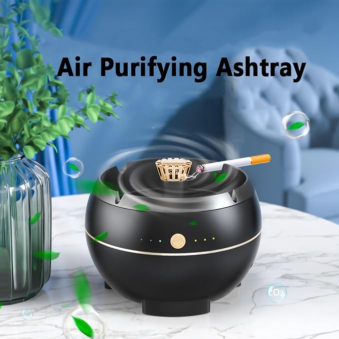 Smokeless Ashtra USB Rechargeable Ash Tray Air Purification - Image 5