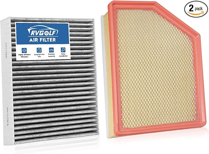 Engine+Cabin Air Filters Fit for 2020-2026 Chevrolet Silverado 2500HD/3500HD by RVgolf