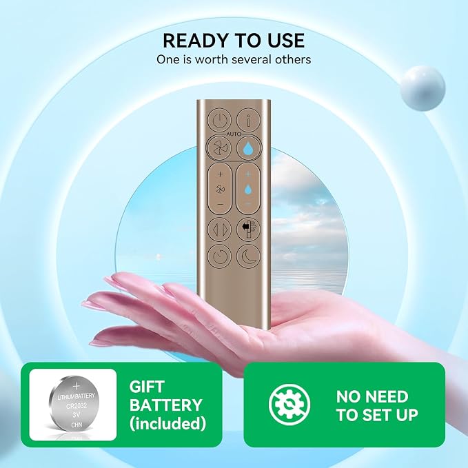 Replacement Remote for Dyson PH01/PH02/PH03/PH04/PH3A Fan-Gold | For Purifier - Image 2