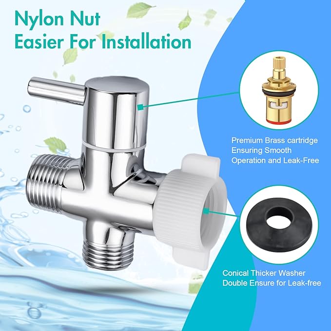 BARROCK Handheld Bidet Sprayer for Toilet, 2 Pack Stainless Steel Metal Made Baby Cloth Diaper Spraying Kit, Bathroom Toilet Bidet Attachment Set for Bathing Pets and Feminine Hygiene, Brushed Nickel