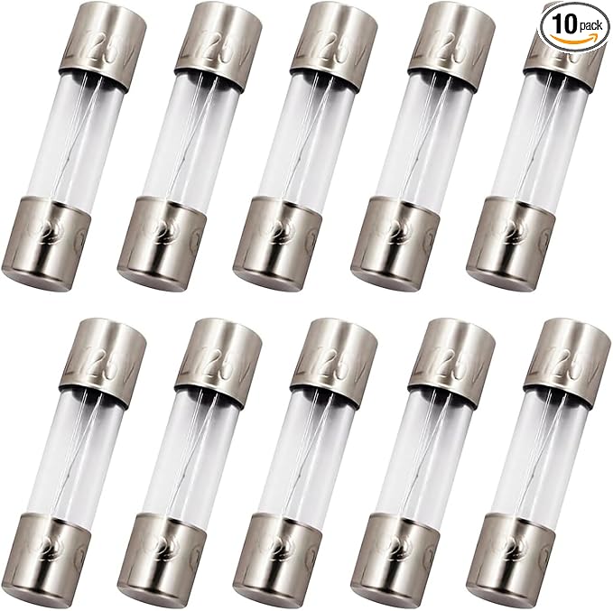 SIXQJZML 10 Pack F10AL Fast-Blow Fuse 10A 10amp 125V Glass Fuses 0.2 x 0.78 by SIXQJZML