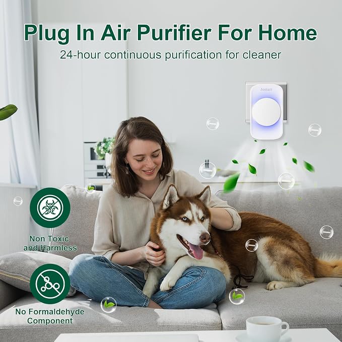Air Ionizer for Home, Ionic Air Purifier Plug in - Image 2