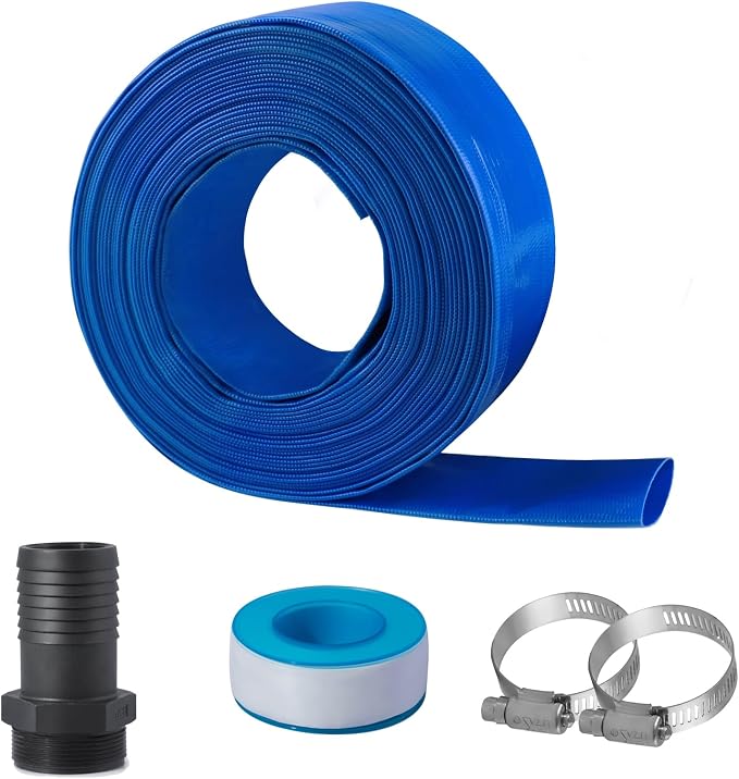 Eastrans 1 1/2 in x 50 ft Pool Backwash Hose Kit by EASTRANS