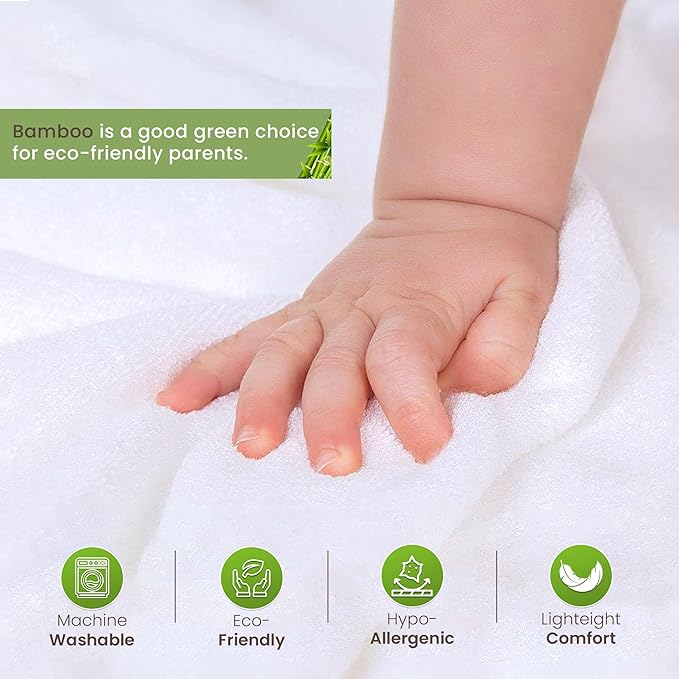 Bamboo Hooded Baby Towel with Face Cloth – 3 Hooded Towels (29x29 inches) & 3 Washcloths (9x9 inches) – Ultra Soft, Absorbent & Cozy Bath Set for Newborns and Infants
