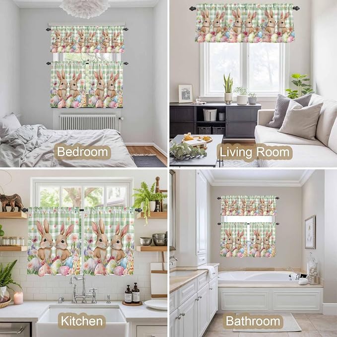 Easter Kitchen Curtains Set 3 Piece - Image 4