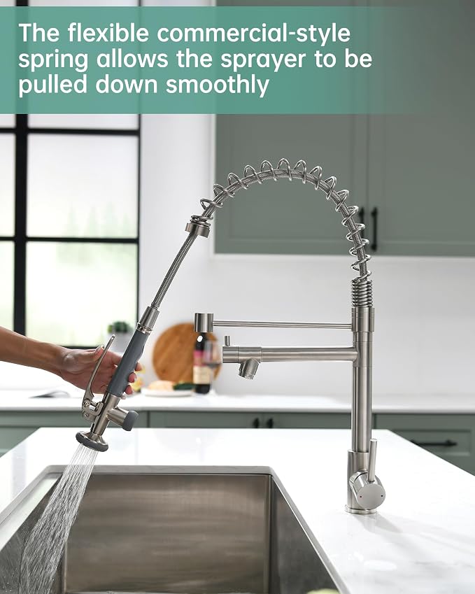Fapully Commercial Pull Down Kitchen Sink Faucet - Image 5