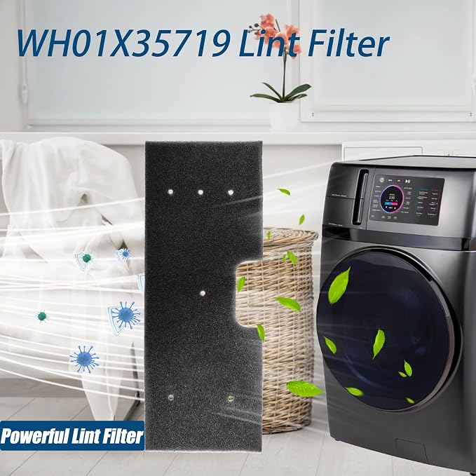 WH01X35719 Lint Filter, WH01X35719 Washer Dryer Filter Sponge Compatible - Image 4