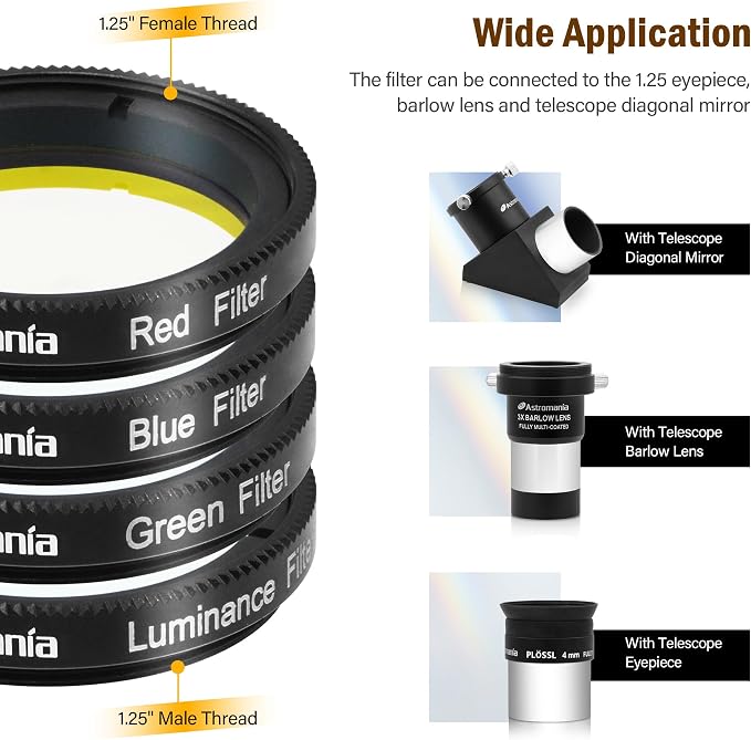 Astromania Deluxe Telescope LRGB 1.25 Inch Filter Set - Image 4