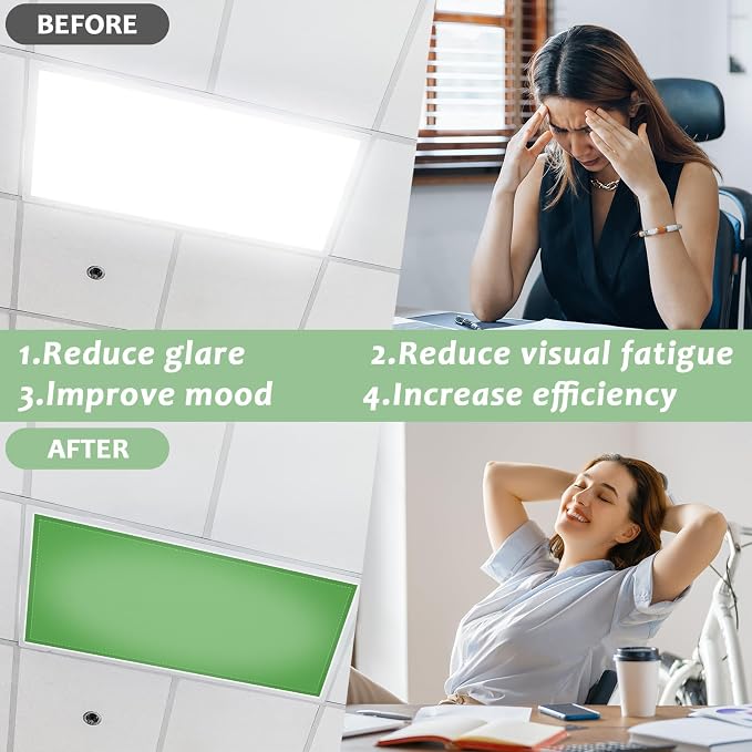 4PCS Fluorescent Light Covers, 4x2 Feet Magnetic Light Cover Fluorescent Lights - Image 7