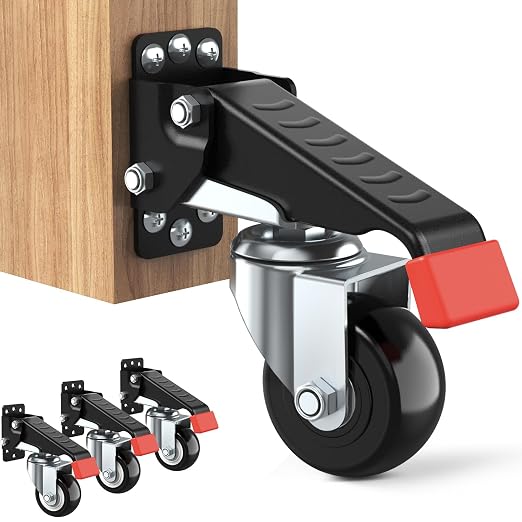 SPACEKEEPER Workbench Casters kit 720 Lbs Retractable Casters Heavy Duty Bench by SPACEKEEPER