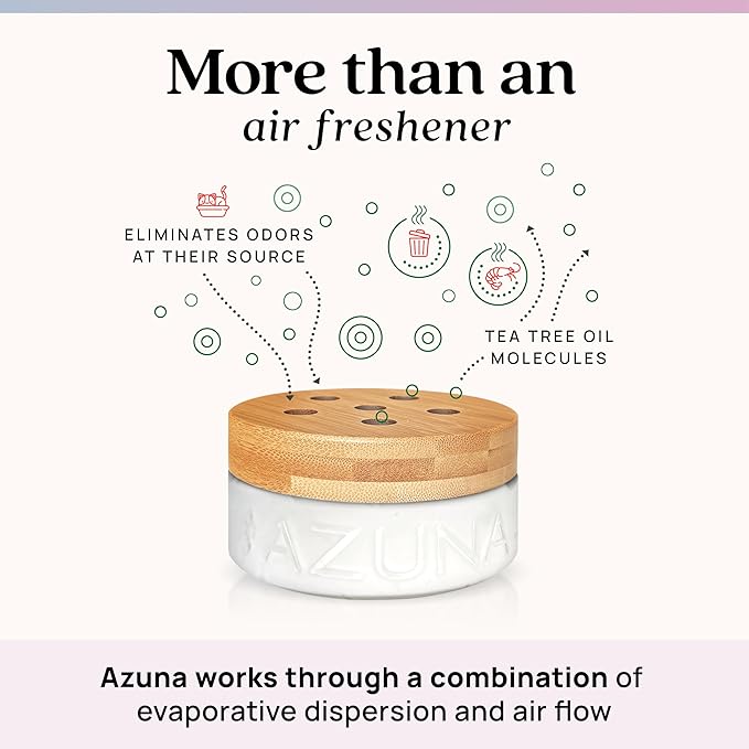 Azuna Air Freshener and Odor Eliminator for Strong Odor Gel Refill Pouch | Plant Powered & Long Lasting | For Pet, Smoke, Home and Bathroom | Last 60-90 Days | Lavender Aromatherapy | 24 oz