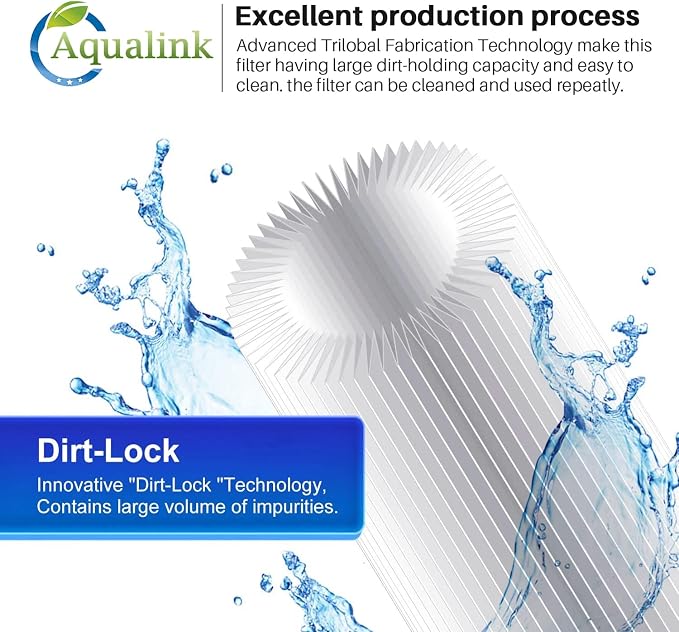 AQUALINK PPL10BB 10" x 4.5" Whole House Pleated Sediment Filter - Image 2