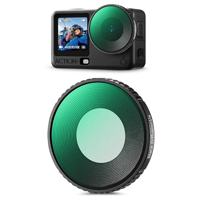 K&F CONCEPT Screw On Black Diffusion 1/4 Filter Compatible by KFCONCEPT