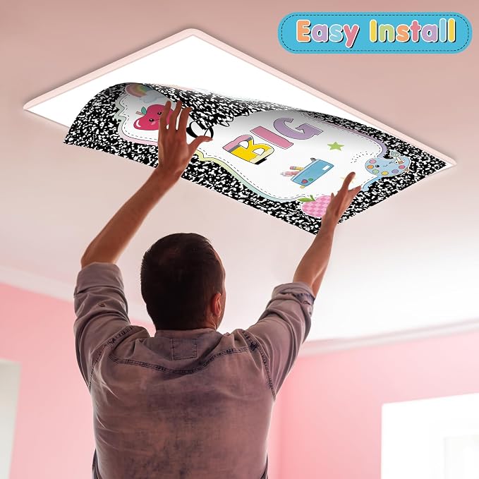 8Pcs Classroom Light Covers for Fluorescent Lights, Composition Inspirational - Image 4