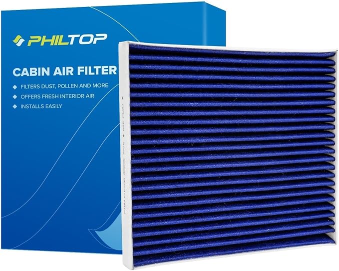 PHILTOP Premium HEPA Cabin Air Filter w/Dual Activated Carbon, Compatible by PHILTOP