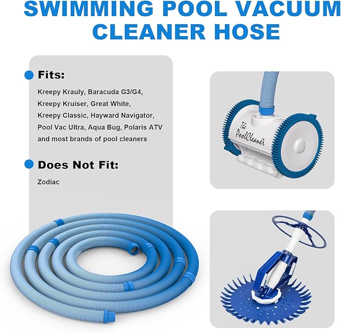 Poolvio Pool Vacuum Hose 26 Feet, 1.5 Inch Cuffs, Compatible - Image 5