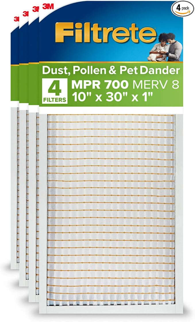 Filtrete 10x30x1 AC Furnace Air Filter, MPR 700, MERV 8, Tough on Pollen by Filtrete