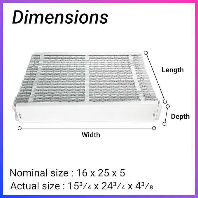 EXPXXFIL0016 16x25x5 Merv 10 Expandable Filter Media Replacement Compatible - Image 3