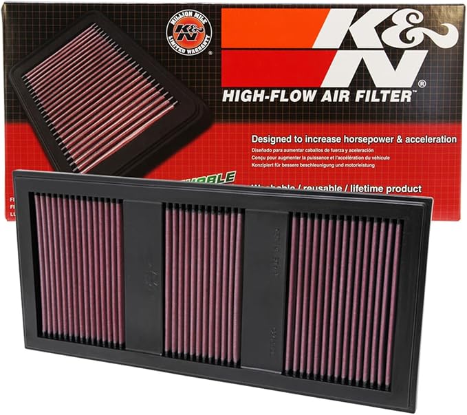 K&N High-Flow Original Lifetime Engine Air Filter: Increase Power: Premium by KNEngineeringInc