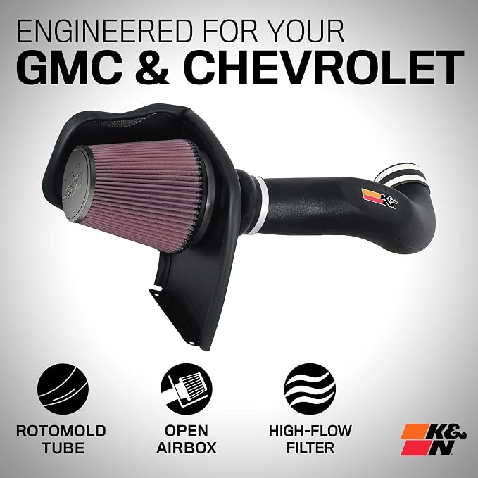 K&N Cold Air Intake System: High-Flow Air Filter, Increase Performance & - Image 2