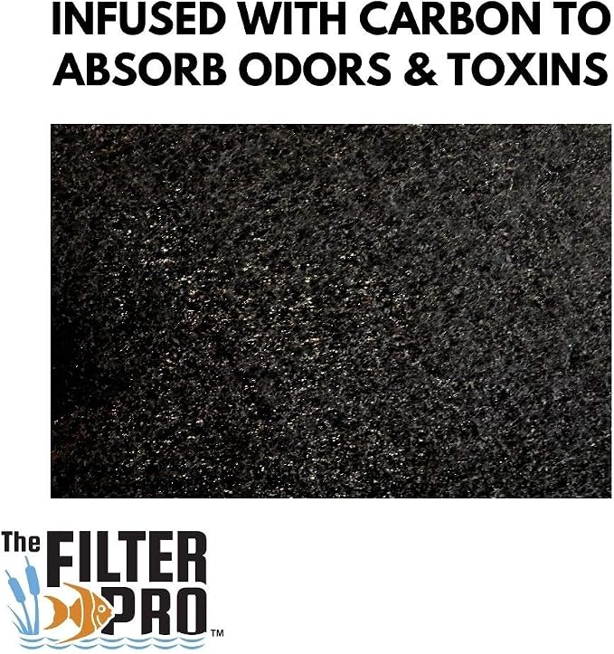 Carbon Fine Filter Media, 3/8" Thick, 2 Pack, Ponds or Water Gardens, Made in - Image 6