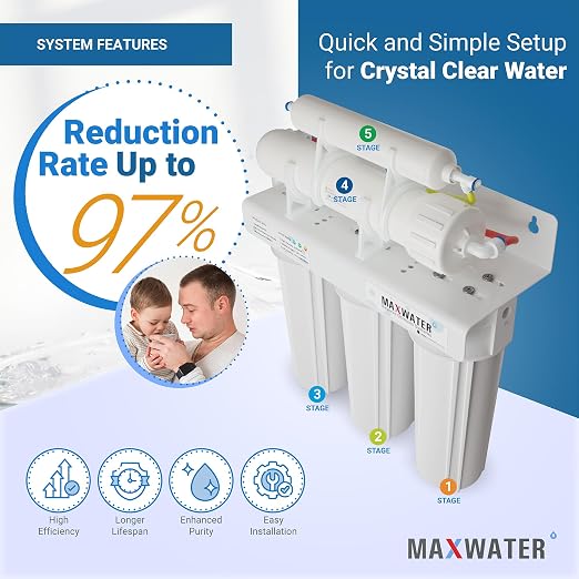 Max Water 5 Stage 100 GPD RO Standard Water Filtration System - Image 4