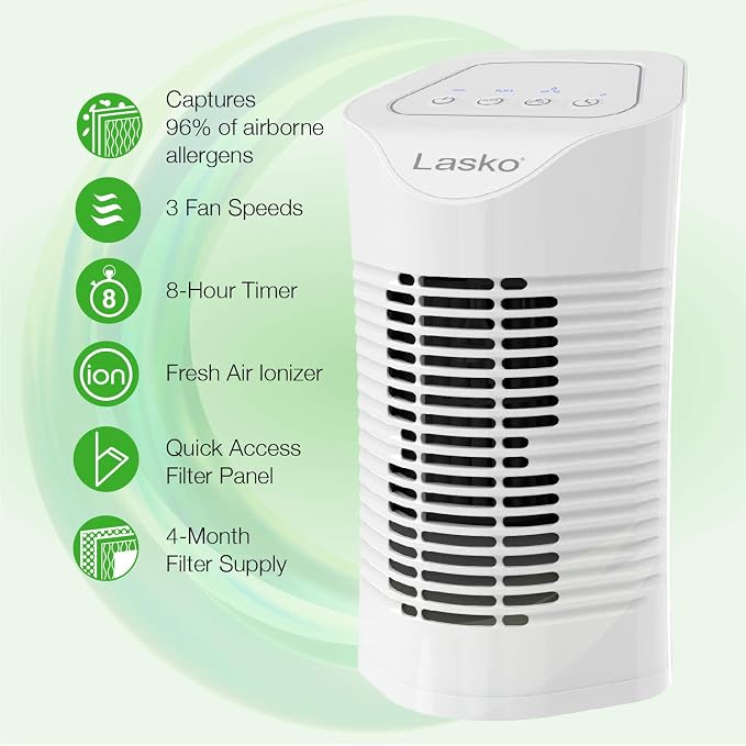Lasko HF11200 Desktop Air Purifier - Image 4