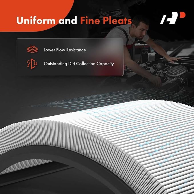 A-Premium Universal 12" Oval Black Air Cleaner Filter Assembly - Image 5