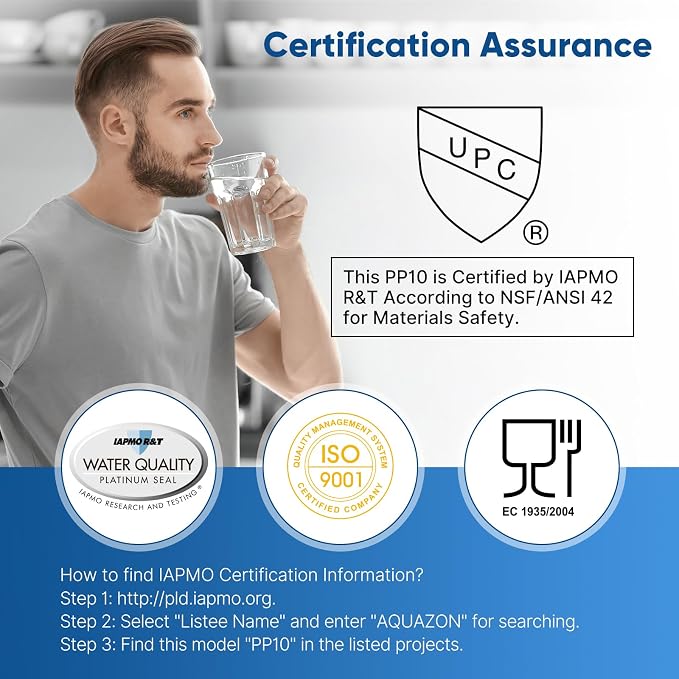 PUREPLUS 5 Micron 10" x 2.5" Whole House Sediment Home Water Filter Cartridge - Image 2