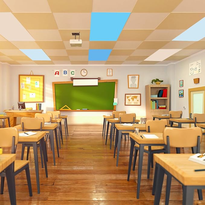 Outus 4 Pcs Fluorescent Light Cover Classroom Lighting Cover - Image 7