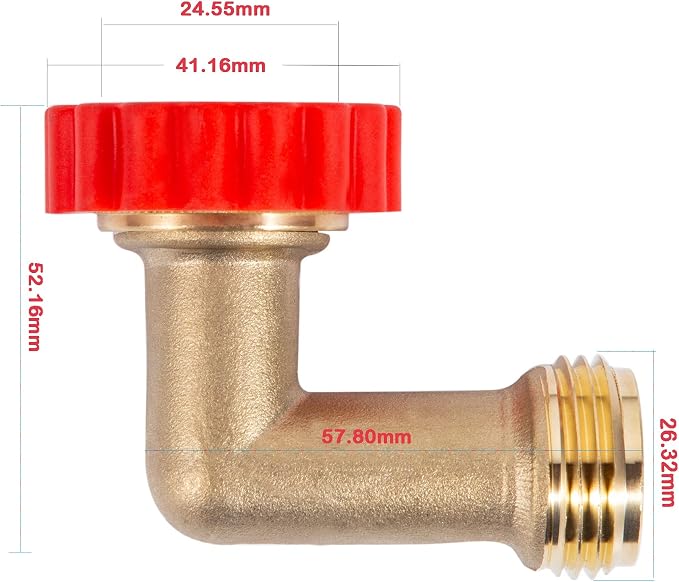 Lead-Free Brass 90 Degree Hose Saver, 90°Hose Elbow Fitting Quick Swivel - Image 6