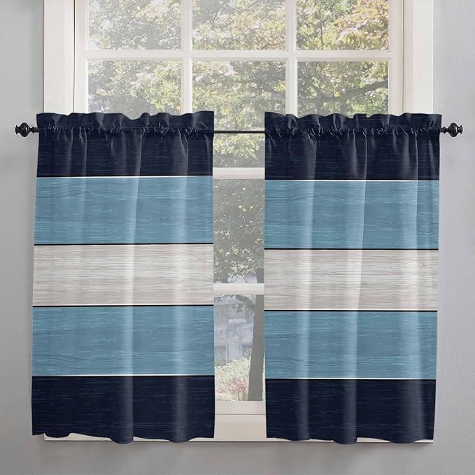 Vintage Country Woodcuts Window Valance Curtains, 2 Panel - Image 7