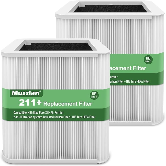 2 Pack 211+ Filter Replacement Compatible by Musslan