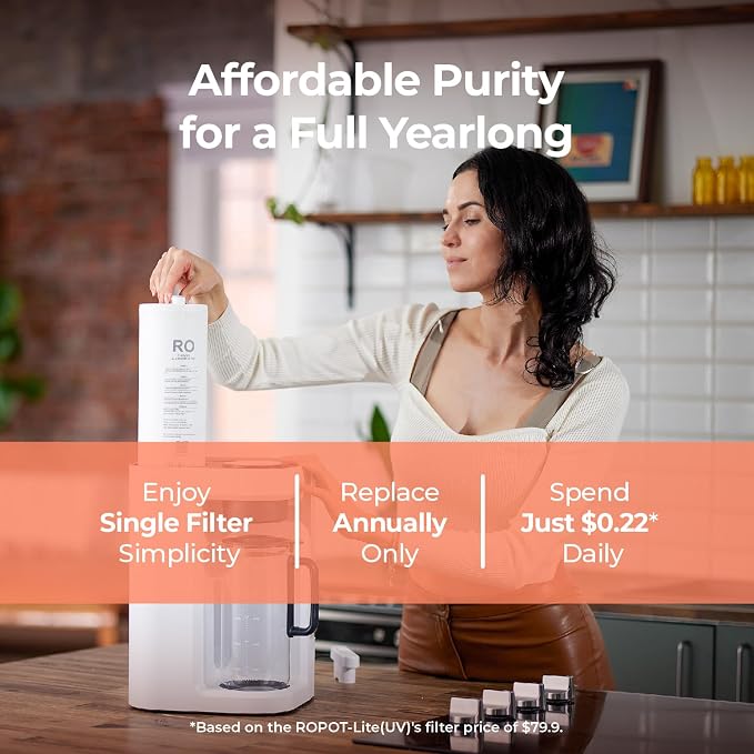 Bluevua RO100ROPOT-Lite Reverse Osmosis System Countertop Water Filter - Image 6