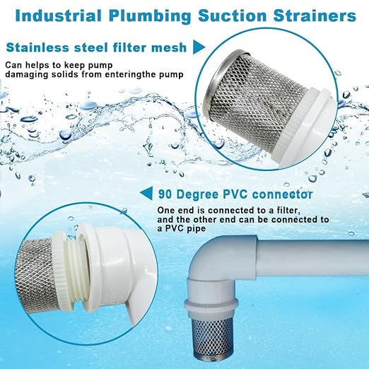 Cotonlake1 inch Stainless Steel Filter Cover Connected to 90 degree elbow 1" - Image 4